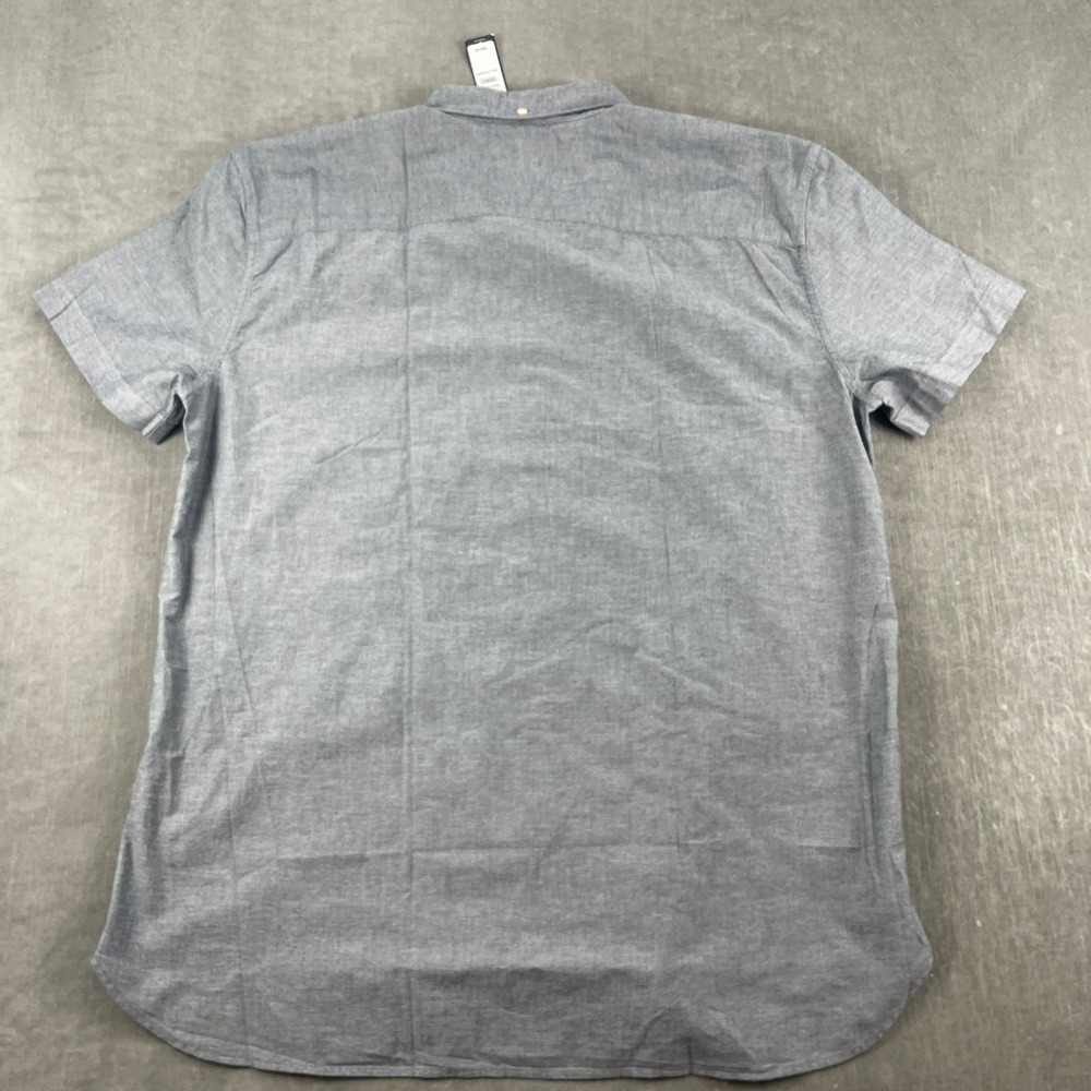 Tommy Hilfiger Mens XXL Grey Short Sleeve Button Down Regular Fit Stretch Shirt - Picture 7 of 7
